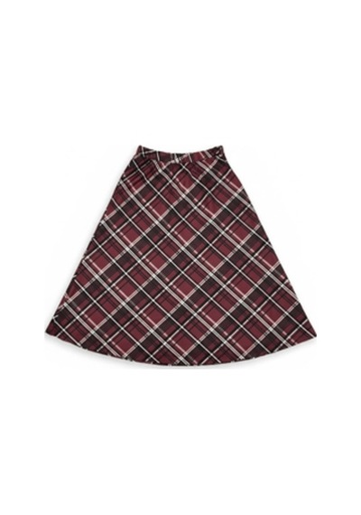 Eren Style Şifon İçi Astarlı Beli Lastikli Etek 95 Cm - 38-52 Bordo