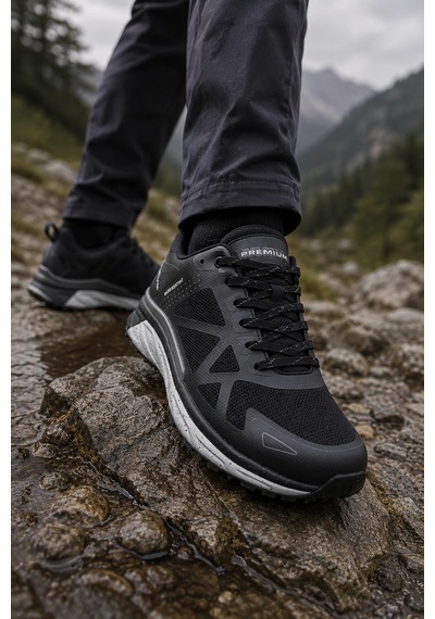 In Step Peakrunner Erkek Siyah Hiking Ayakkabısı Outdoor Trekking Ve Kamp Ayakkabısı- Su İtici Özellikli In Step Peakrunner Erkek Siyah Hiking Ayakkabısı Outdoor Trekking Ve Kamp Ayakkabısı- Su İtici Özellikli