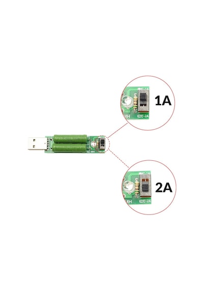 Usb Yük Test Cihazı 5v 1a 2a Anahtarlı Powerbank Test Aleti