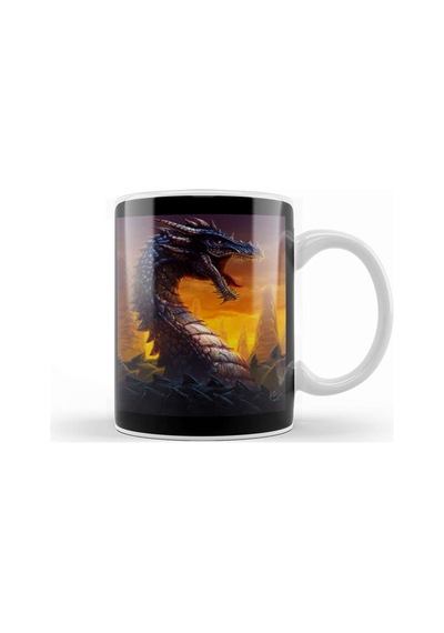Dragon The Blue Wurm Kupa Bardak Porselen Karışık