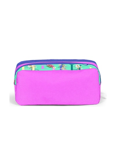 Coral High Kids Su Yeşili Açık Pembe Monogram Desenli 3'lü Okul Çanta Seti Set0114410