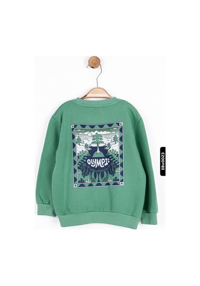 Xo Kids Erkek Bebek Sweatshirt 9-24 Ay 45620 Yeşil