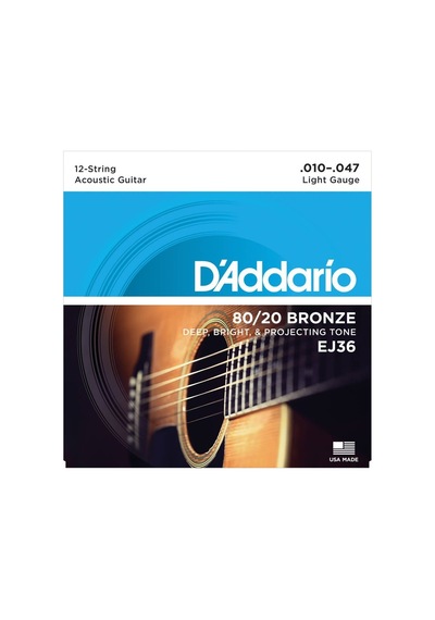 Ej36 Akustik Tel Set 12 String Light .010