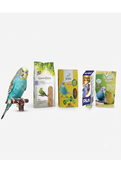 Yetişkin Muhabbet Kuşu Yemi 1kg +jessy Ballı Kraker10 Lu+zonaks Vitamin 50cc+kuş Kumu 300gr