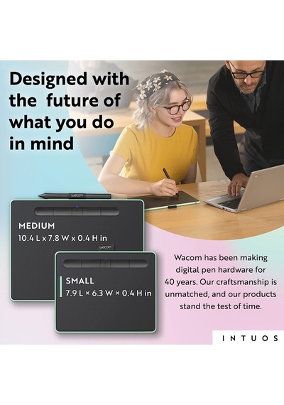 Wacom Intuos Küçük Bluetooth Grafik Çizim Tableti - Fıstık