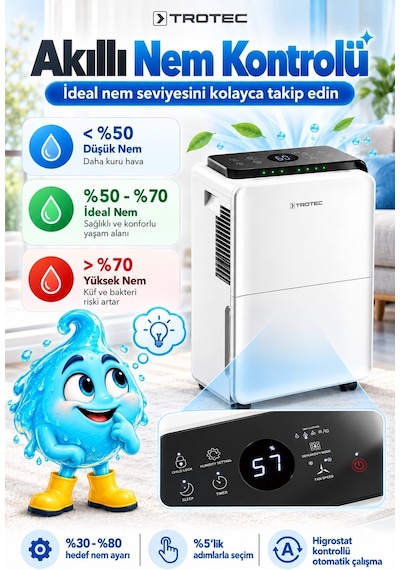 Trotec TTK 99 Nem Alma Ve Hava Temizleme Cihazı
