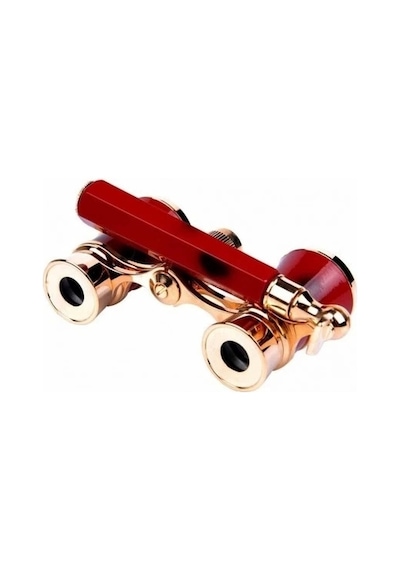 Nefis Işlemeli, Tiyatro / Opera Dürbünü 3x25 Prinç Metal Kaplamalı Retro Kahverengi Çok Renkli