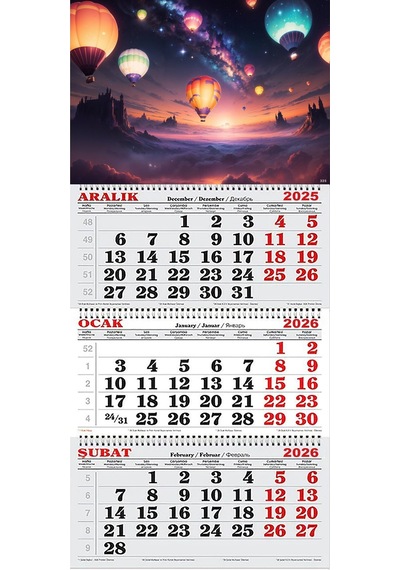 2026 Yılı Gemici Takvimi- Masallar Diyarı