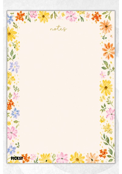 A5 Bloknot Çizgisiz Defter - 50 Yaprak - Memopad - Notepad - Not Defteri - Not Kağıdı - 3667 Çok Renkli