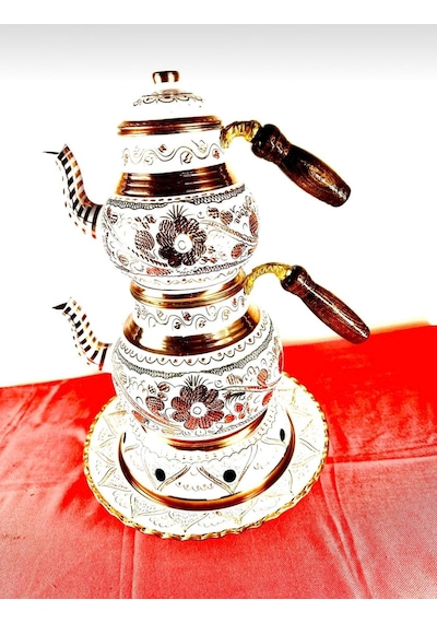 Bakır Çaydanlık Orta Boy Bakır