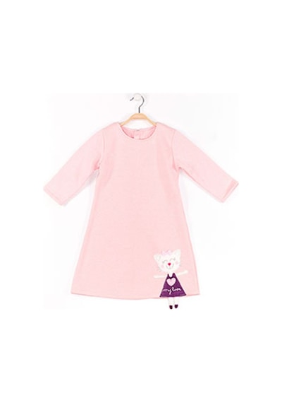Denokids Yaramaz Kedi Elbise Çok Renkli Denokids Yaramaz Kedi Elbise Çok Renkli