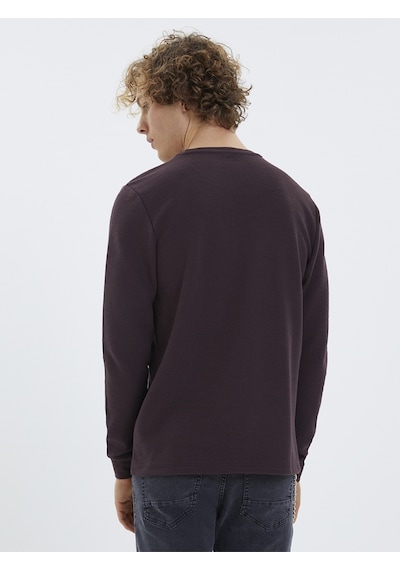 Regular Fit Erkek Tshirt U.kol Bordo