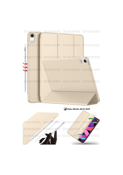 Apple Uyumlu iPad Air 11 Inç 10.9 Inç Air 4 5 6 2020 2022 2024 Kılıf Kapaklı Uyku Modlu Standlı Smart Akıllı Case Kılıf