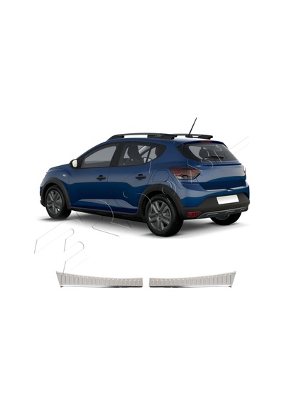 Dacia Sandero Uyumlu 2021 Ve Üzeri Krom Bagaj İç Eşiği 2 Parça Paslanmaz Çelik