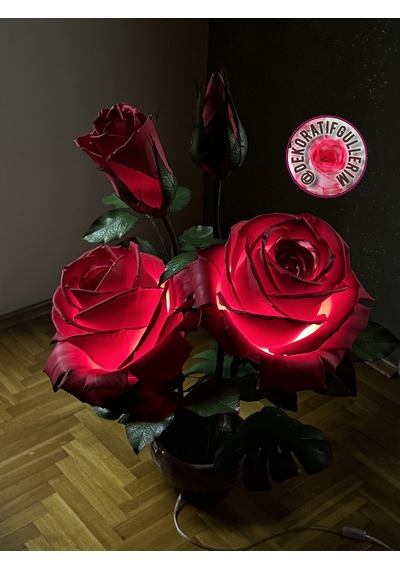 Favorite Kırmızı Lambader 112cm 2,5kg 220volt Dekoratif Organik