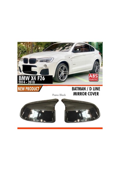 Bmw X4 Uyumlu F26 2014-2018 Batman Ayna Kapağı Parlak Siyah Parça