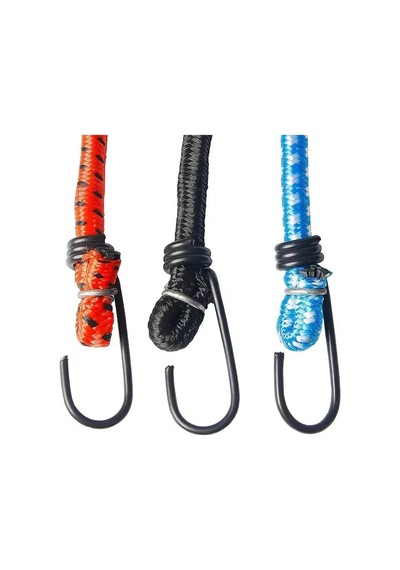 Bagaj Ahtapotu 6'li Asorti Set, 100 Cm Sabit Ve 1,5 Mt Uzayabilen Kalın Bagaj Lastiği, Kancalı Gergi İpi, Araba, Bis