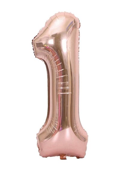 Beysüs Rakam Folyo Balon Rosegold 1 Rakam 40 İnç