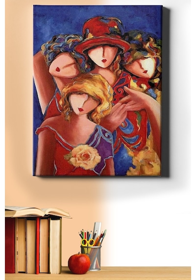 Webstyle Sayılarla Boyama Seti Kasnaklı 4 Kardeş 60 X 75 Cm