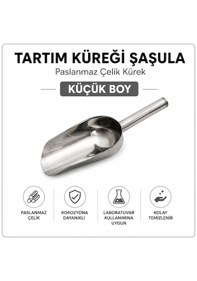 Tartım Küreği Şaşula - Paslanmaz Çelik Kürek Küçük Boy