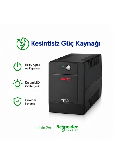 Apc Easy Ups Bvg1600ı-gr 1600va 900w Line Interactive Avr 4 Schuko Priz Kesintisiz Güç Kaynağı