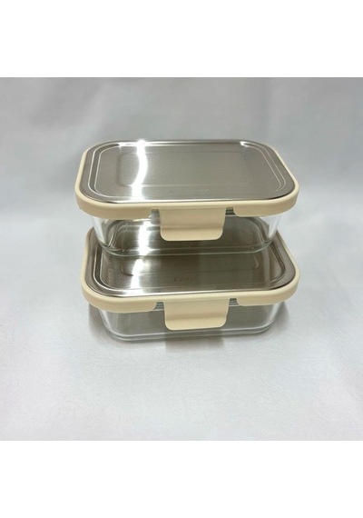 Cooker Ckr3487 Cam Saklama Kabı 640 Ml Krem 2 Adet Krem