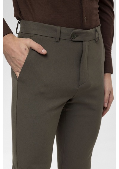 Antioch Erkek Aksesuar Detaylı Slim Fit Pantolon Haki
