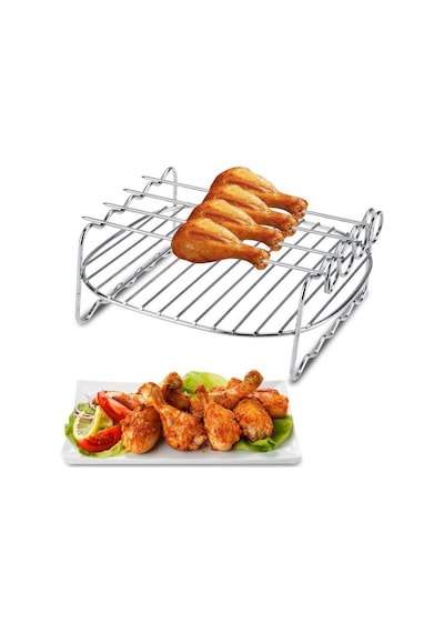 Paslanmaz Çelik Çift Izgara Yui / Xiaomi Philips Kumtel Uyumlu Air Fryer Aksesuarı Xxl