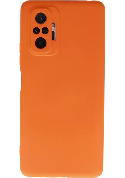 Newface Xiaomi Redmi Note 10 Pro Kılıf Nano İçi Kadife Silikon - Turuncu