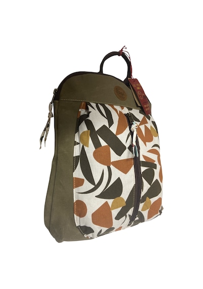 Old Cotton Cargo Vintage Kanvas Renkli Otantik Günlük Gezi Seyahat Sırt Çantası Lucas Bag 30 Cm X 37 Cm Kahverengi