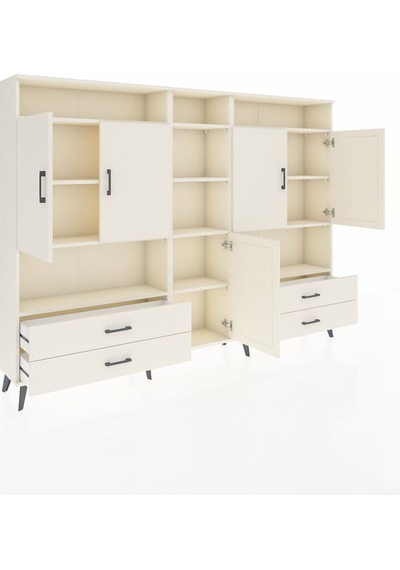 Arges Dolap 12 Raflı 4 Çekmeceli 5 Kapaklı 220x30x163 Aytaşı-aytaşı Aytası - Aytası