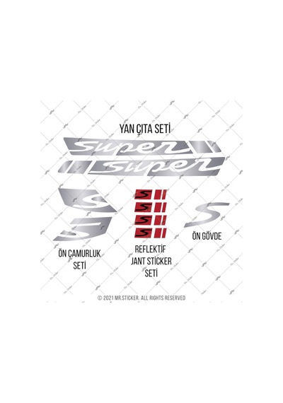 Sts43 Vespa Gts250 Uyumlu Super Yan Cita Seti Parlak Krom Set
