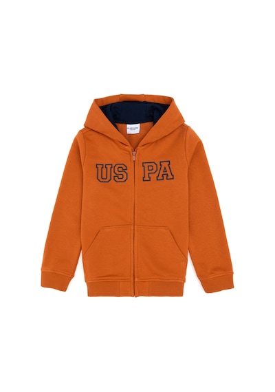 U.S. Polo Assn. Erkek Çocuk Fermuarlı Kapüşonlu Basic Tarçın Sweatshirt 50293472-VR191 U.S. Polo Assn. Erkek Çocuk Fermuarlı Kapüşonlu Basic Tarçın Sweatshirt 50293472-VR191