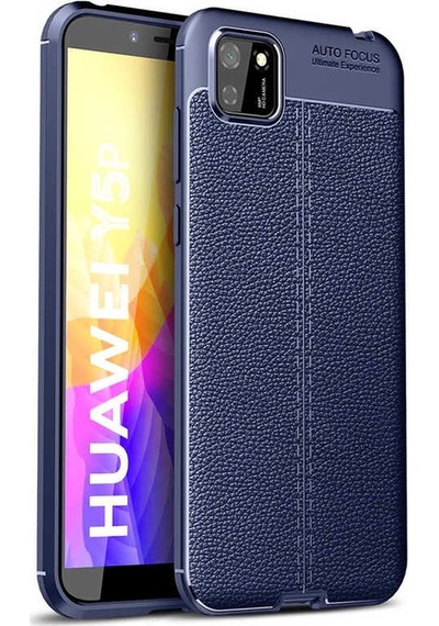 Huawei Y5p Kılıf Deri Görünümlü Renk Atmayan Dayanaklı Silikon Kapak Niss