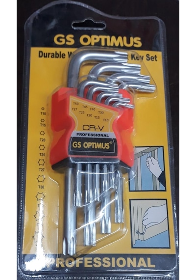 Dizen 9 Parça Yıldız Kısa Alyan Seti Profesyonel Torx Delikli