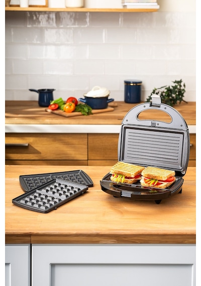 Homend Toastbuster 1322H Waffe&Tost Makinesi (Çıkartılabilir Plakalı)