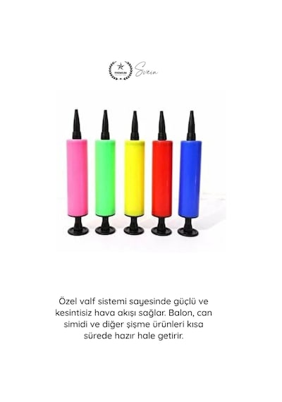 Pompa Balon Şişirme Pompası Dayanıklı Plastik El Manuel Pratik Taşınabilir Hava Basma Aparatı Şişme