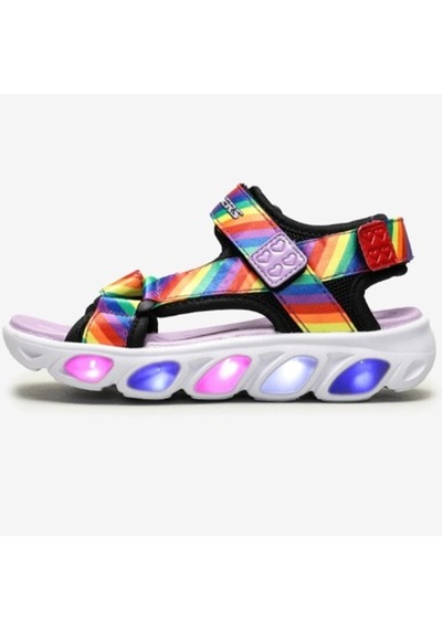 Skechers Hypno - Splash Kids Rainbow Lights Sandals Cırtlı Işıklı Çocuk Sandalet Mor