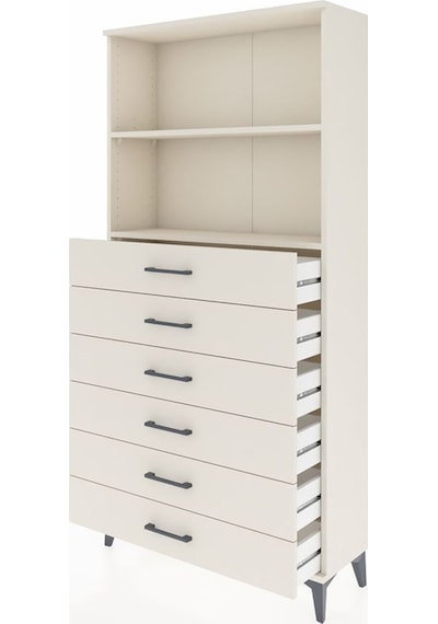 Arges Dolap 2 Raflı 6 Çekmeceli 88x30x182 Aytaşı-aytaşı Aytaşı