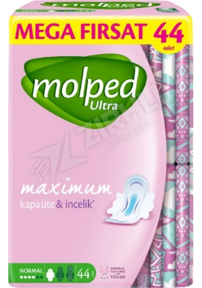 Molped Ultra Hijyenik Ped Anatomik Normal Mega Fırsat 44'lü