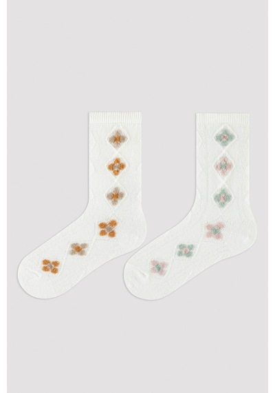 Penti Marşmelov Girls Spring 2li Soket Çorap Beyaz