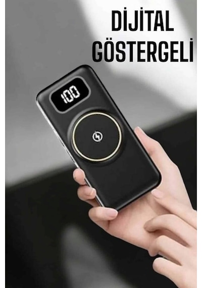 Gld-spt- Powerbank Taşınabilir 10.000 Mah Hızlı Şarj Dijital Göstergeli siyah