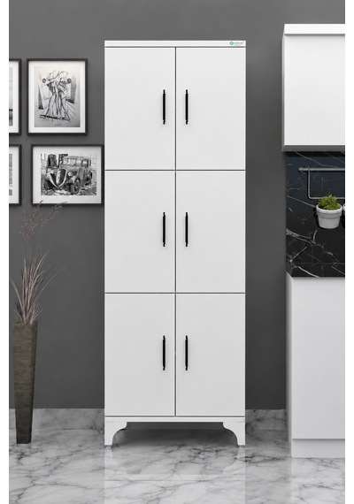 Renazzo %100 Mdf 6 Kapaklı Çok Amaçlı Kiler, Banyo, Ayakkabılık, Beyaz Renazzo %100 Mdf 6 Kapaklı Çok Amaçlı Kiler, Banyo, Ayakkabılık, Beyaz