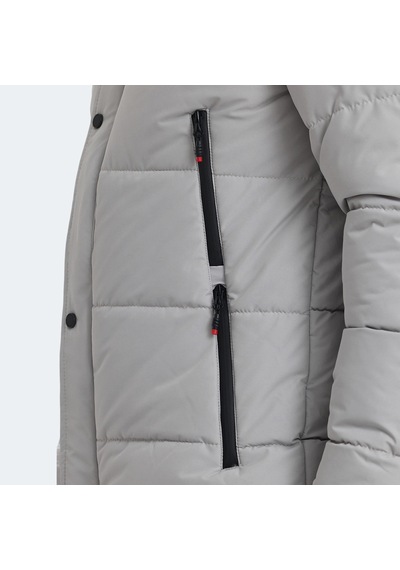 Slazenger GANEA IN Büyük Beden Erkek Kapüşonlu Şişme Bej Mont & Kaban