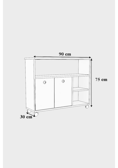 Dolap Taşınabilir 2 Katlı Kapaklı Mutfak Balkon Dolabı Ceviz Dolap Taşınabilir 2 Katlı Kapaklı Mutfak Balkon Dolabı Ceviz