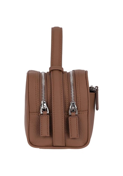 Bloominbag Mıren Cognac Tan Hakiki Deri Unisex Seyahat Bakım & Organizer Clutch Çanta Taba