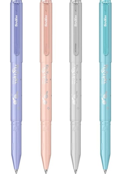 Scrikss Festival Jel Tükenmez Kalem 0.7 Mm Pastel Renkler 4'lü Blister Çok Renkli