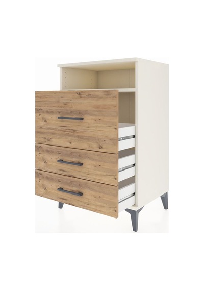 Hyperion Komodin Tek Raflı 3 Çekmeceli 60x44x96 Aytaşı-çam Aytaşı