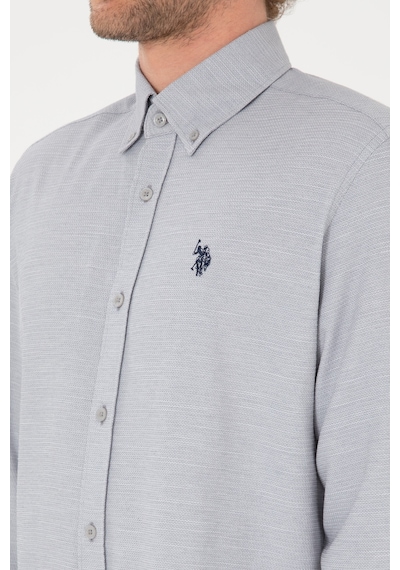 U.s. Polo Assn. Erkek Gri Gömlek Desenli 50316639-vr024 Gri