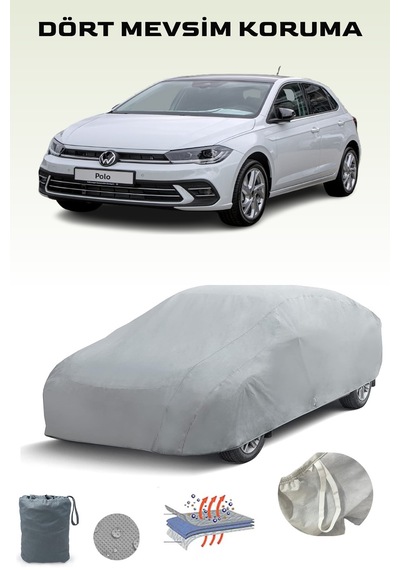 Gri Volkswagen Polo Vı Araba Brandası, Oto Örtüsü, Araba Çadırı Gri